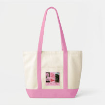 La Vie en Rose flower tote bag