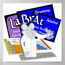 Lab Rat Periodic Table of Elements Medical Tech Print