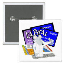 Lab Rat Spelled with Elements from Periodic Table Button