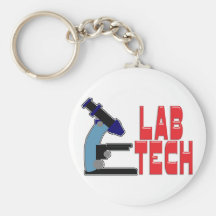 LAB TECH with MICROSCOPE Key Chains