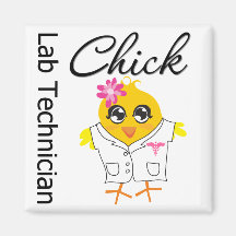 Lab Technician Chick Fridge Magnet