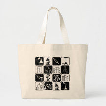 LABORATORY SCIENTIST SYMBOLS AND TOOLS BAG
