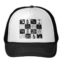 LABORATORY SCIENTIST SYMBOLS AND TOOLS HAT