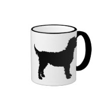Labradoodle Dog (in black) Coffee Mug