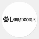 Labradoodle (pirate style w/ pawprint) sticker