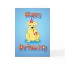 labrador - hat&whistle - happy birthday cards