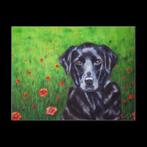 Labrador Retriever Dog Art - Poppy postcards
