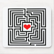 Labyrinth - Heart Mousemats