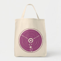 labyrinth thirds 11-circuit purple tote bags