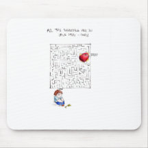 Labyrinth to my heart mouse pad