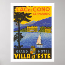 Lac de Como (white) Poster