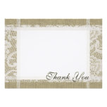 Lace and Burlap Country Romance 7x5 Custom Invites