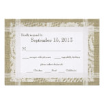 Lace and Burlap Reply Card