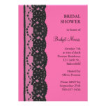 Lace Bridal Shower (fuchsia) Personalized Invitations
