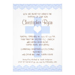 Lace Cross Baby Boy Baptism Inviation Personalised Invite