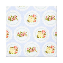 Lace Victorian Floral pattern Gallery Wrapped Canvas