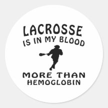 Lacrosse Design Round Sticker