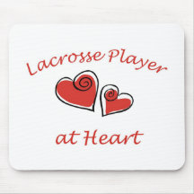 Lacrosse Player at Heart Mousepads