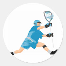 Lacrosse Round Sticker
