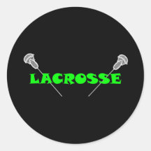Lacrosse Round Sticker
