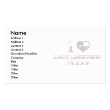 Lacy Lakeview, Texas Business Card Template