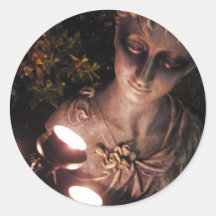 Ladies Candelabra Round Sticker