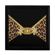 Ladies Leopard Print Jewellery Keepsake Gift Box
