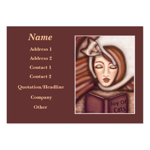 Lady And Her Siamese Cat Business Card