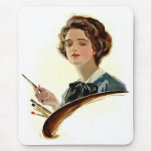 Lady Artist Mouse Pads