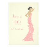 Lady Backless Dress Invitation