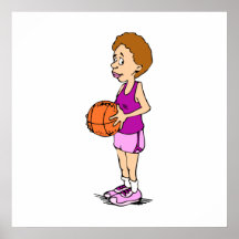 Lady Basketball Player Poster