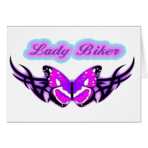Lady Biker-3 Greeting Cards