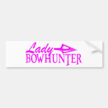 LADY BOWHUNTER BUMPER STICKER