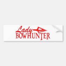 LADY BOWHUNTER BUMPER STICKERS