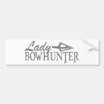 LADY BOWHUNTER BUMPER STICKERS
