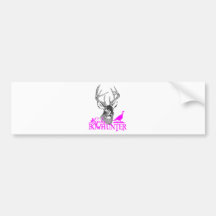 LADY BOWHUNTER DEER & TURKEY BUMPER STICKER