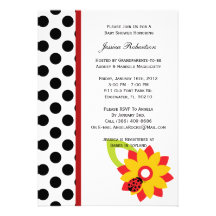 Lady Bug Baby Shower Invitation