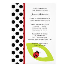 Lady Bug Baby Shower Invitation