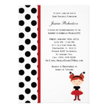 Lady Bug Baby Shower Invitation