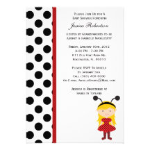 Lady Bug Baby Shower Invitation