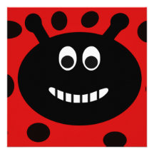 Lady Bug Childrens Birthday Party Invitations