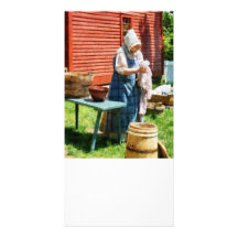 Lady Doing Laundry Custom Photo Card