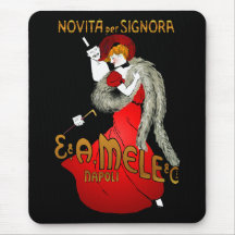 Lady in Red Dark Mousepad