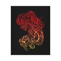 Lady Lace Canvas Print