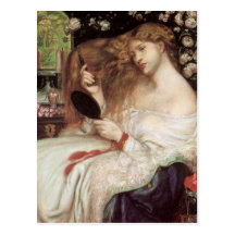 Lady Lilith, Dante Gabriel Rossetti, Victorian Art Post Cards