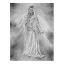 Lady of light Aurora Postcard