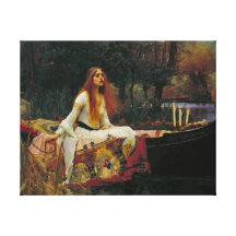 Lady of Shalott with Flowing Hair Canvas Print