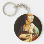 Lady with an Ermine by Leonardo Da Vinci c. 1490 Key Chains