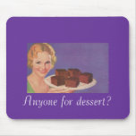 lady with brownie ad mousepad