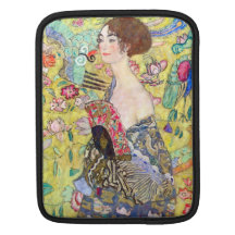 Lady with fan by Gustav Klimt Sleeves For iPads